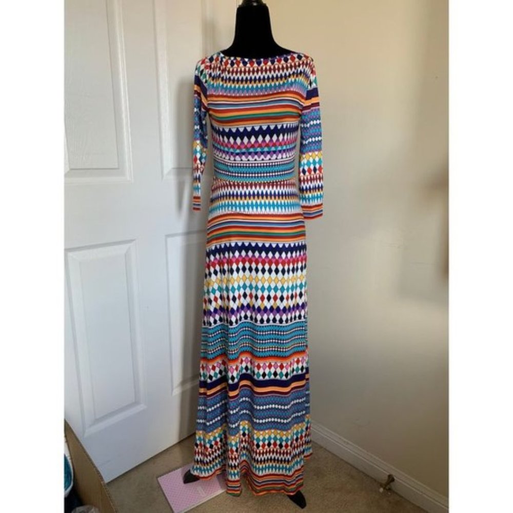 Argyle & Striped A-line Dress - Picture 5 of 6